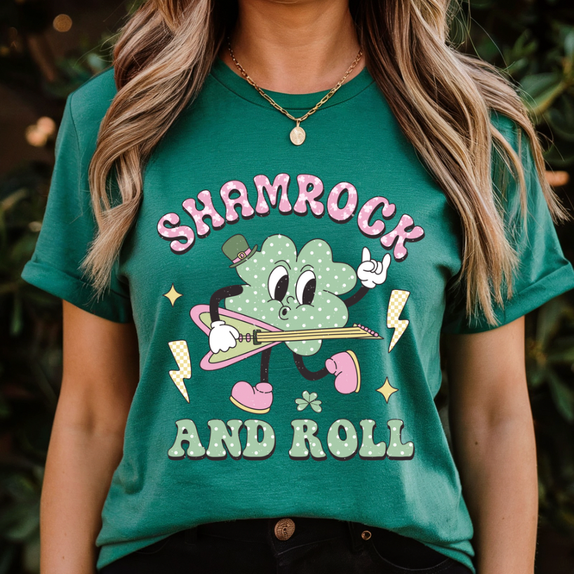 Shamrock and Roll Graphic Tee or Pullover