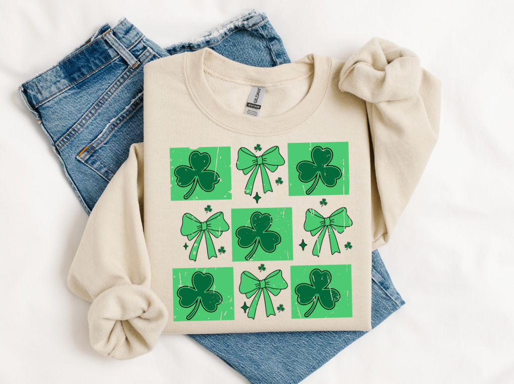 Shamrocks and Bows Graphic Tee or Pullover