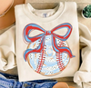 Baseball Bow Graphic Tee or Pullover