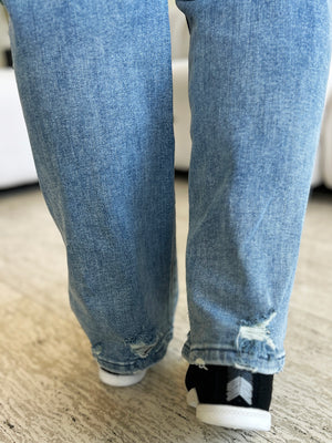 Judy Blue High Rise Distressed Straight Jeans