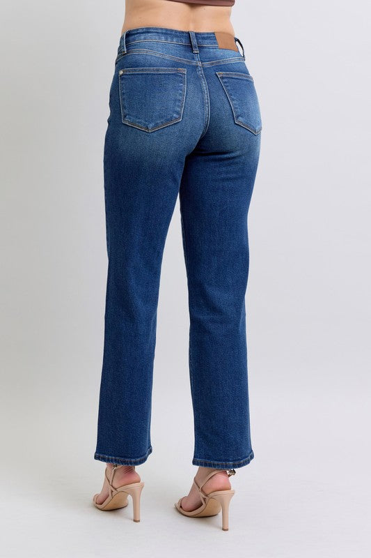 Judy Blue Side Seam Detail Straight Jeans