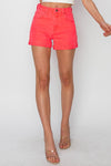 Risen High Rise Cuffed Denim Shorts