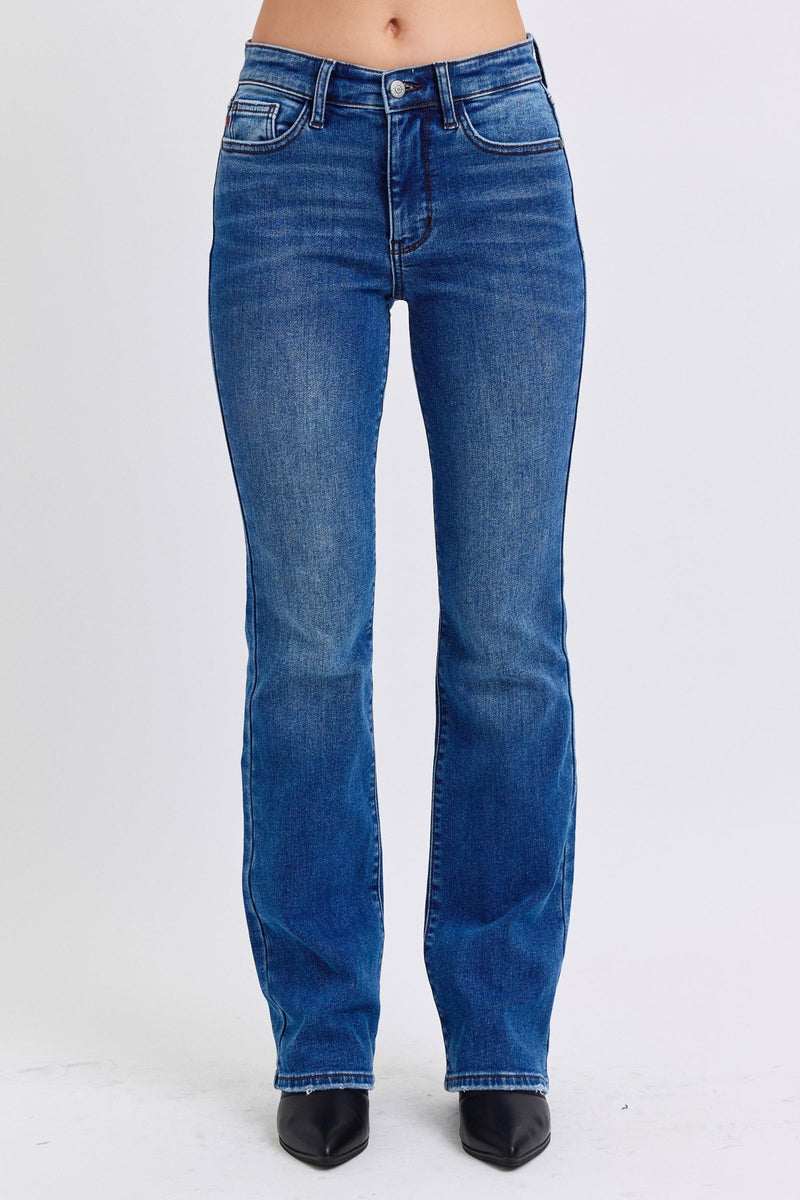 Judy Blue Mid Rise Bootcut Jeans with Thermal Lining