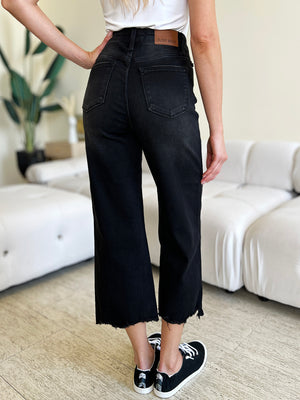 Judy Blue High Rise Button Fly Jeans in Black