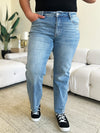 Judy Blue High Rise Distressed Straight Jeans