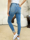 Judy Blue Mid Rise Cuffed Skinny Jeans