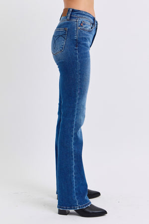 Judy Blue Mid Rise Bootcut Jeans with Thermal Lining