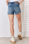 Judy Blue Tummy Control Fray Hem Shorts- IG