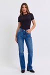 Judy Blue Mid Rise Bootcut Jeans with Thermal Lining