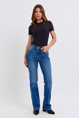 Judy Blue Mid Rise Bootcut Jeans with Thermal Lining