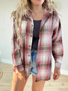 Fall Nights Flannel Plaid Top (Multiple Colors) (Pink Label)