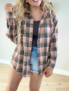 Fall Nights Flannel Plaid Top (Multiple Colors) (Pink Label)