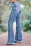 Judy Blue Raw Hem High Rise Bootcut Jeans