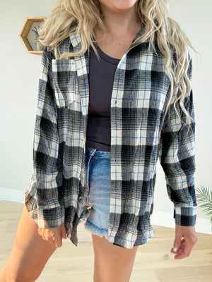 Fall Nights Flannel Plaid Top (Multiple Colors) (Pink Label)