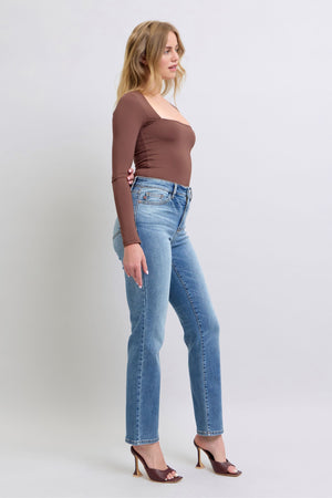 Judy Blue Thermal Straight Jeans