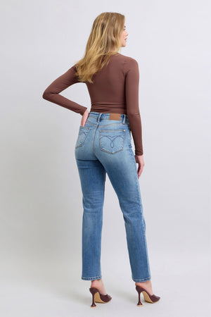 Judy Blue Thermal Straight Jeans