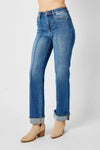 Judy Blue High Rise Front Seam Detail Straight Jeans