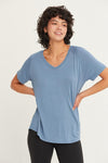 Vacay Mode V-Neck Short Sleeve Top (Multiple Colors)