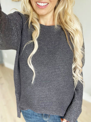 Pick Up And Go Sweater in Charcoal