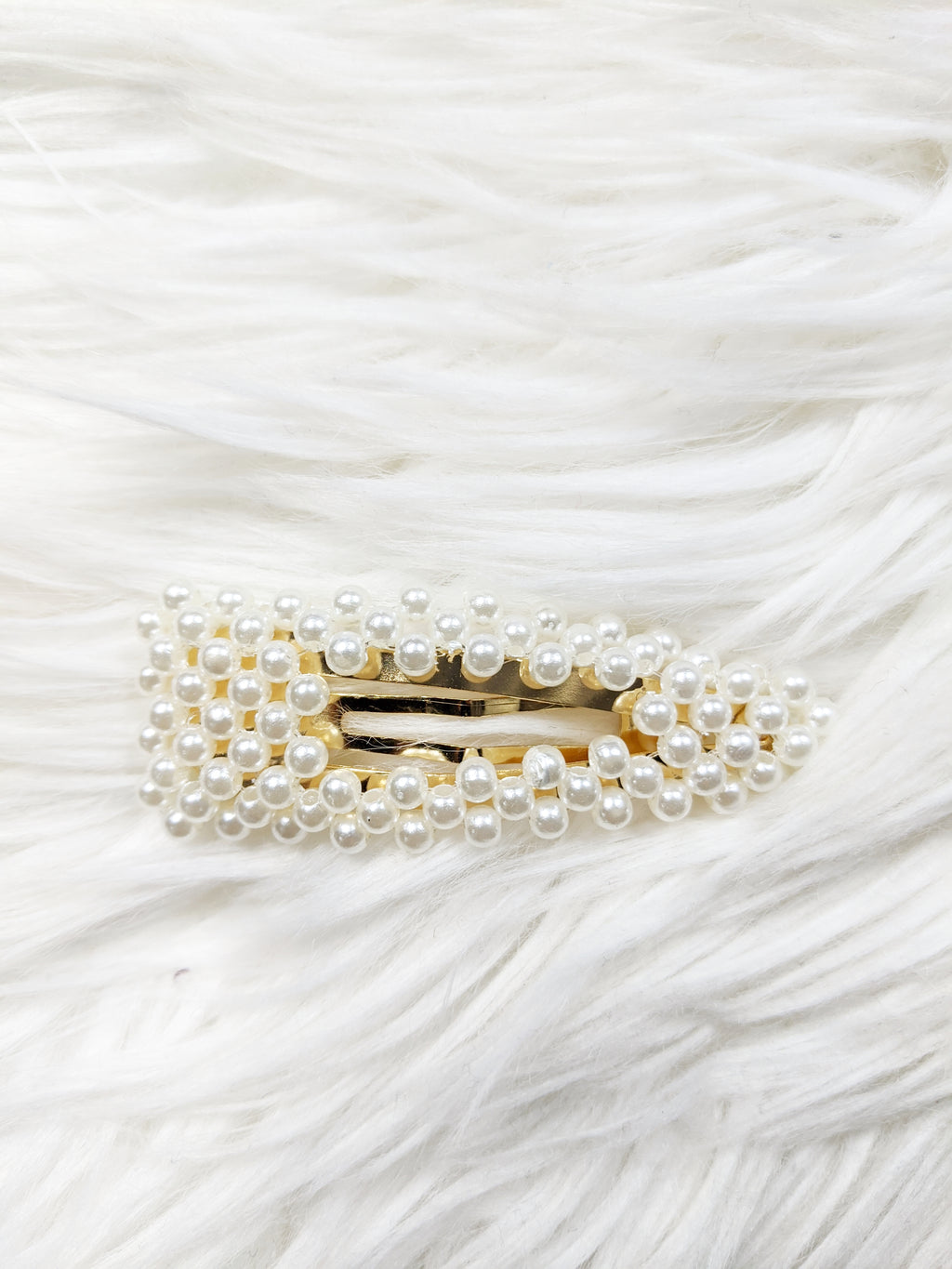 Amanda Cream Pearl Beaded Barrette