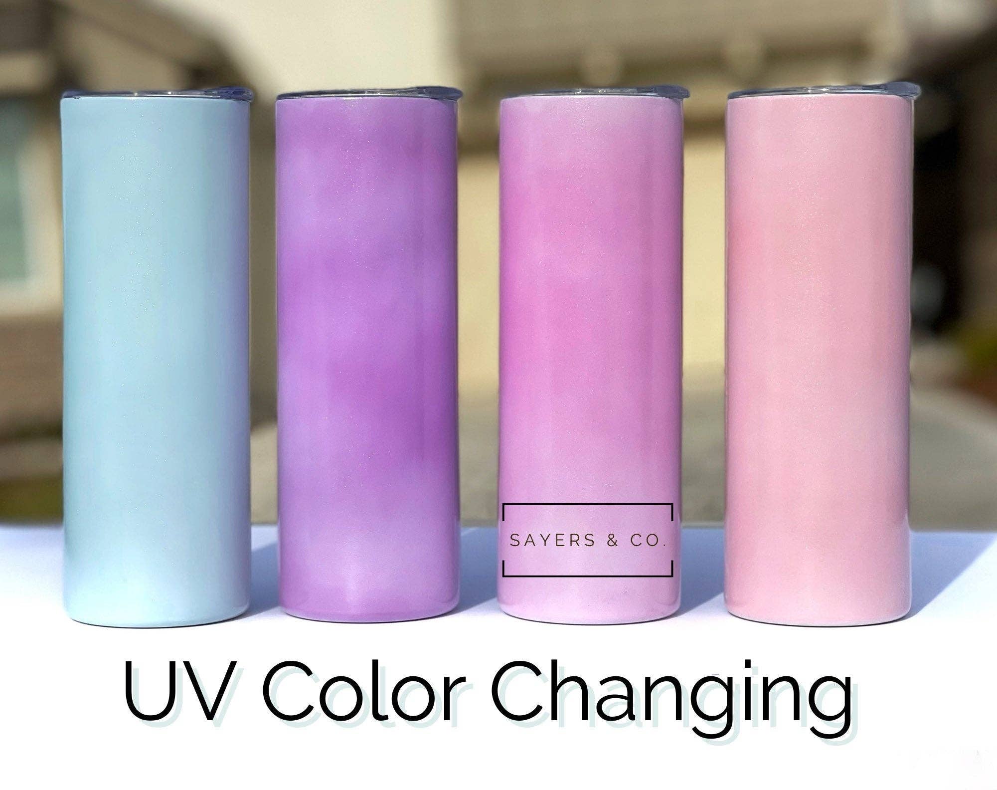20 oz Sublimation Skinny Straight Tumbler- UV Color Changing