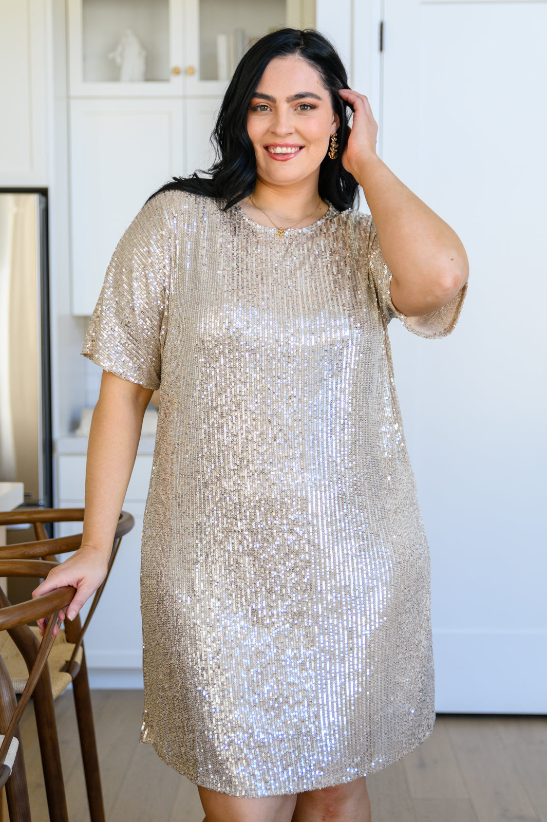 Large Sequins Dress - Gem