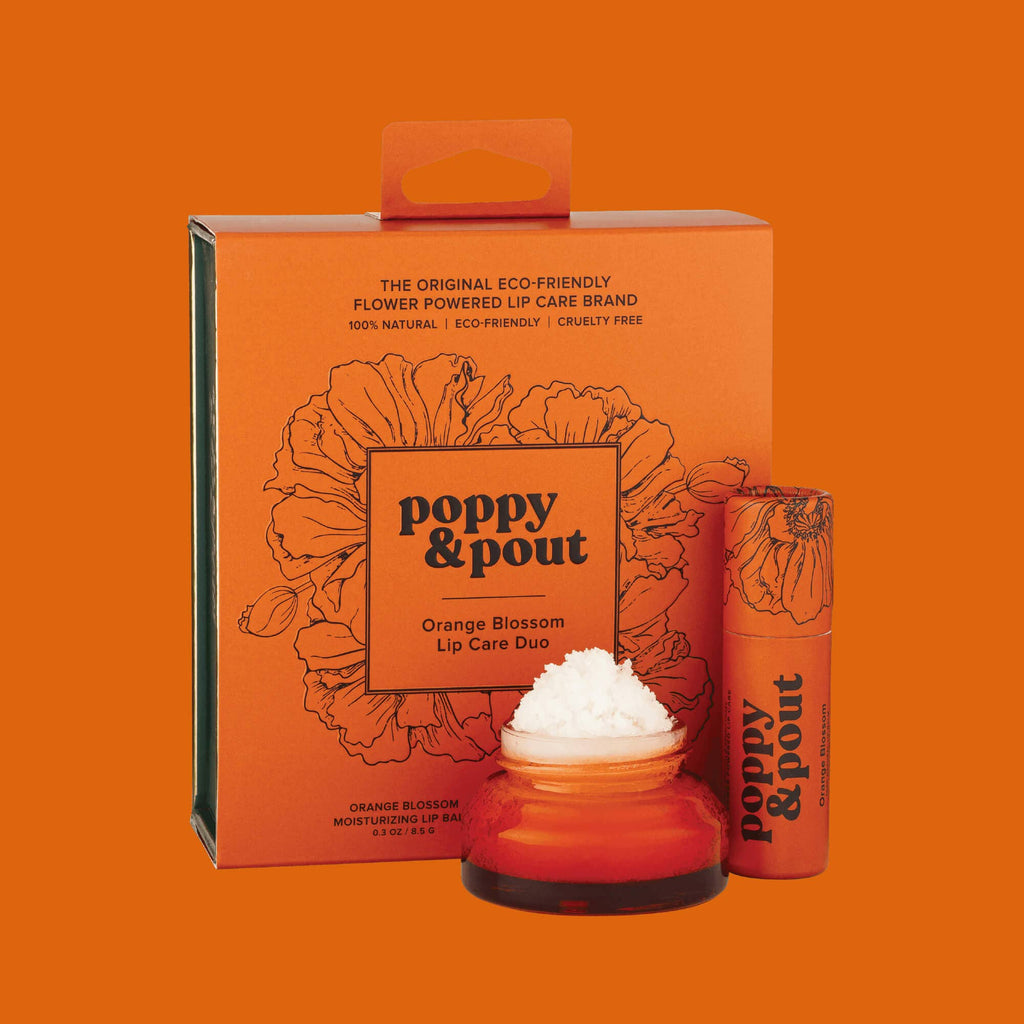 Poppy & Pout Lip Care Duo, Orange Blossom