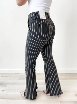 Kancan Quite An Achievement Striped Flare Pants (SALE)