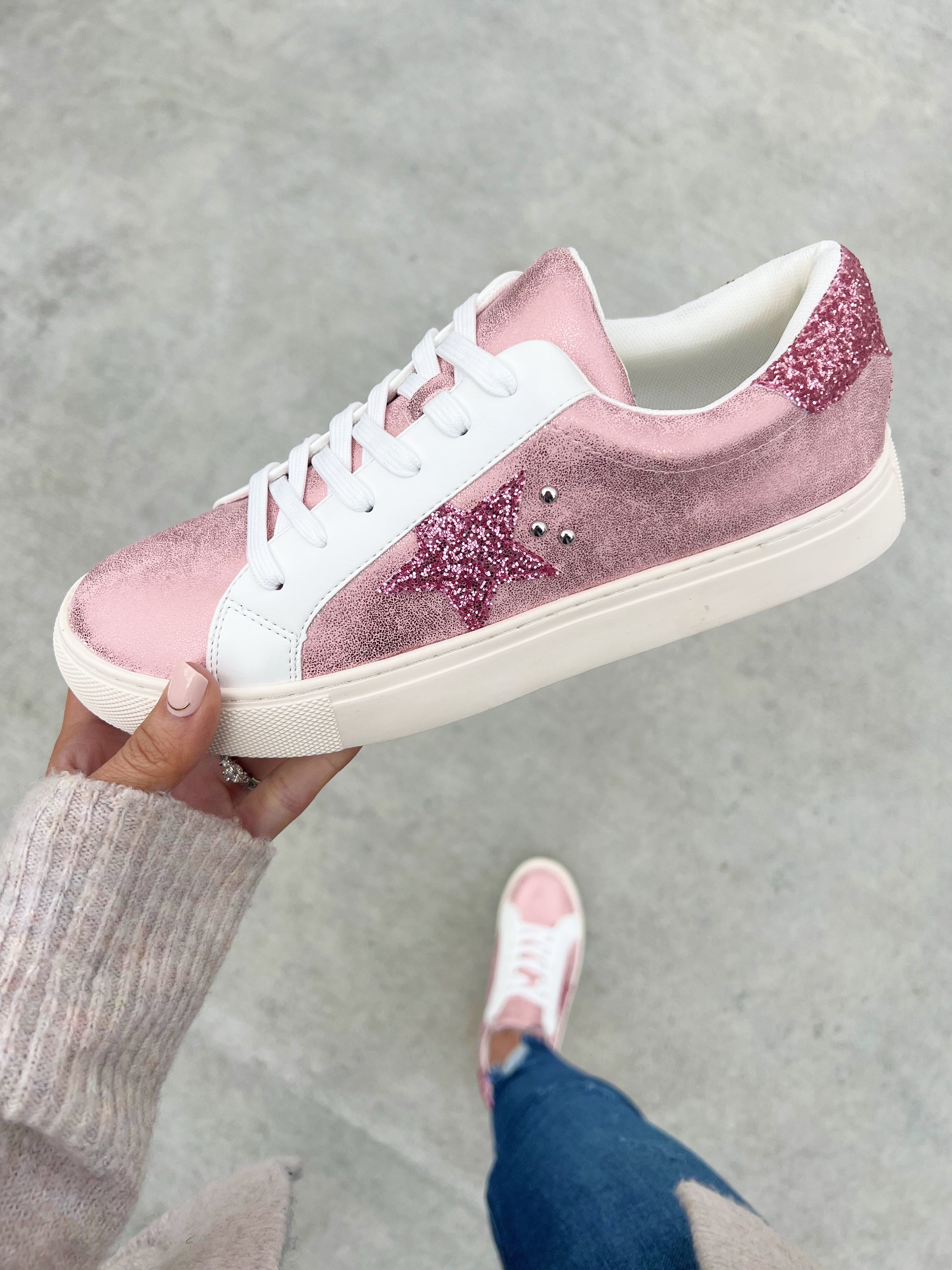 Corkys Pink Legendary Rhinestone Sparkle Sneakers – Friends By