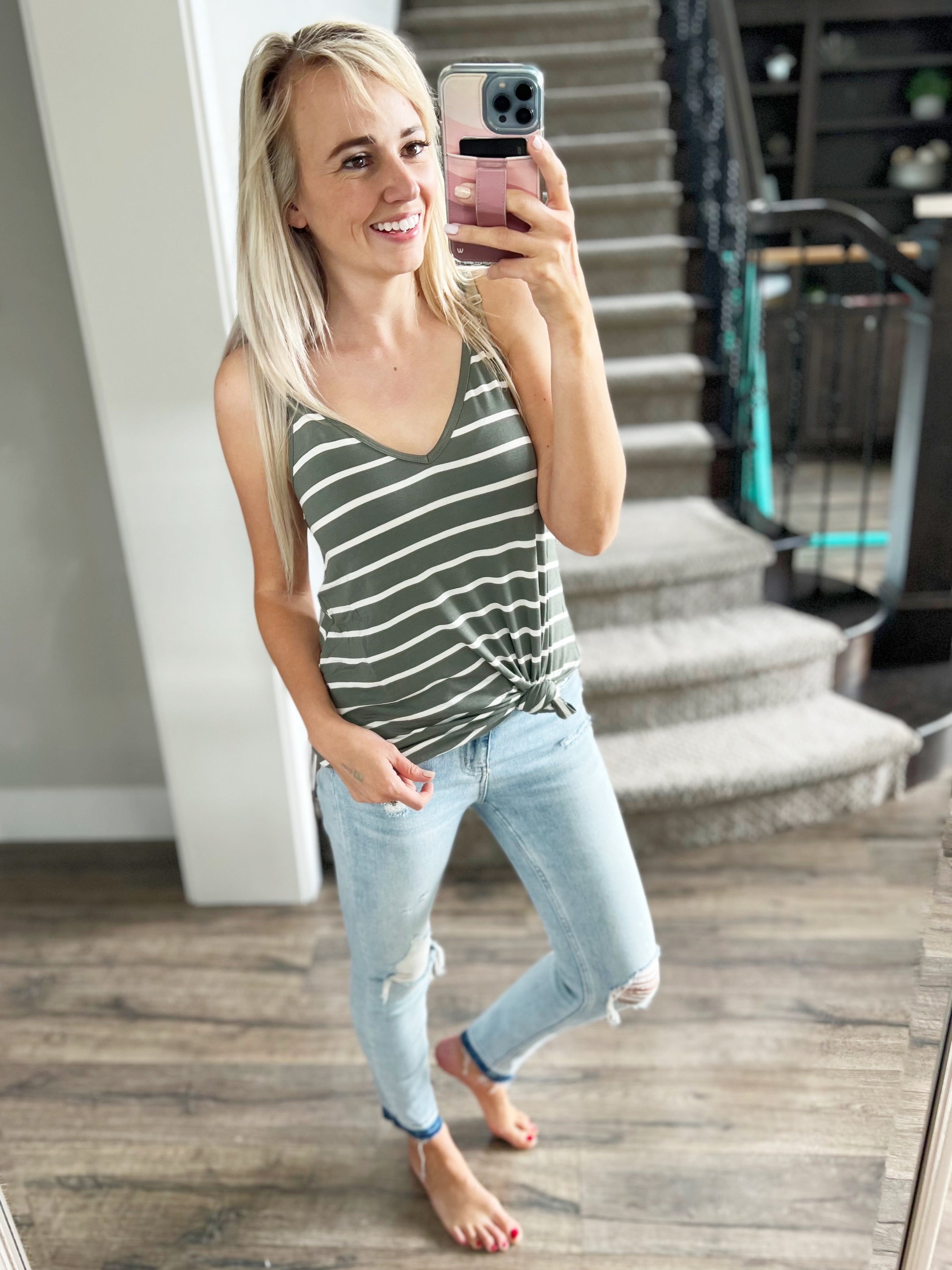 Try Something Striped Reversible Tank Top (Multiple Colors) (SALE